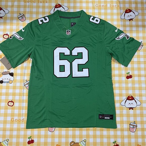Jason Kelce Kelly Green Philadelphia EaglesGreen Jersey No.62 NFL - Picture 3 of 6